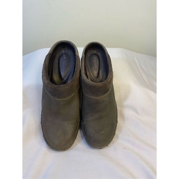 Merrell Drizzle Mocha Wrap Clog Leather Size 8.5 - Picture 1 of 9